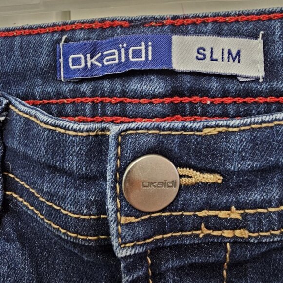 Kids Okaidi Skinny 5 Years Old  Stretch Jeans Navy Blue - Picture 2 of 7
